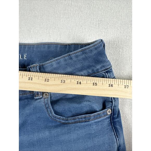 American Eagle Jeans Womens 12 Short AE Hipster Low Rise Boot Flare Stretch - Picture 9 of 14